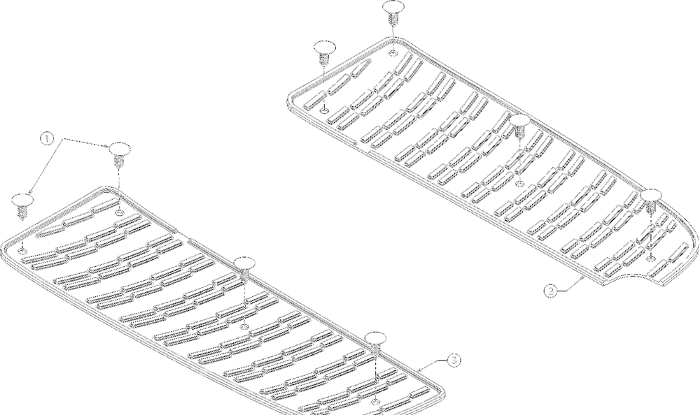 Foot Pad Diagram and Parts List for 13AM77SSA00 2023 Yard Machines Lawn Tractor